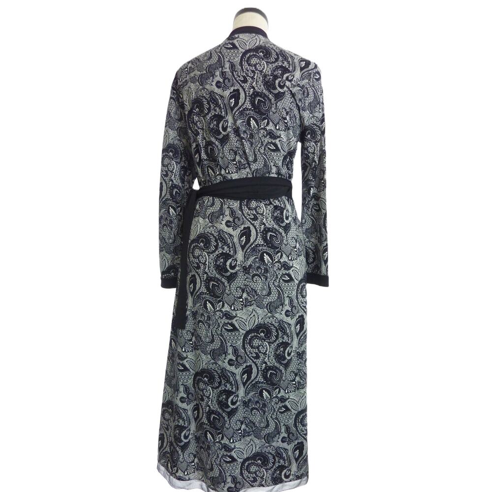 Tahari L Black/White Wrap Dress - Picture 3 of 7